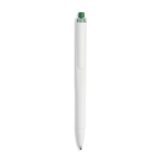 Caneta de plástico com design plano, NFC integrado e tinta preta cor verde
