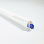 Caneta de plástico com design plano, NFC integrado e tinta preta cor azul-marinho