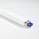 Caneta de plástico com design plano, NFC integrado e tinta preta cor azul-marinho