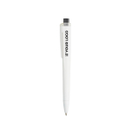Caneta de plástico com design plano, NFC integrado e tinta preta