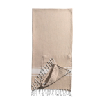 Mochila pareo de algodão 2 em 1, dimensões 90x180cm e 180 g/m2 cor bege