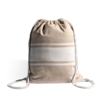 Mochila pareo de algodão 2 em 1, dimensões 90x180cm e 180 g/m2 cor bege