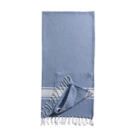Mochila pareo de algodão 2 em 1, dimensões 90x180cm e 180 g/m2 cor azul-marinho