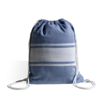 Mochila pareo de algodão 2 em 1, dimensões 90x180cm e 180 g/m2 cor azul-marinho