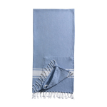 Mochila pareo de algodão 2 em 1, dimensões 90x180cm e 180 g/m2 cor azul-claro