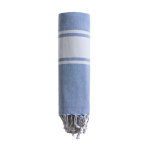 Mochila pareo de algodão 2 em 1, dimensões 90x180cm e 180 g/m2 cor azul-claro