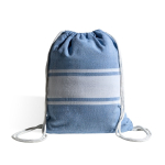 Mochila pareo de algodão 2 em 1, dimensões 90x180cm e 180 g/m2 cor azul-claro