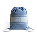 Mochila pareo de algodão 2 em 1, dimensões 90x180cm e 180 g/m2