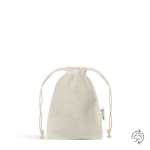 Saco pequeno em material ecológico com cordões a condizer 140 g/m²