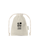 Saco pequeno em material ecológico com cordões a condizer 140 g/m²