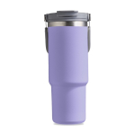 Copo térmico em aço inoxidável com palhinha rebatível e bocal 900ml cor violeta