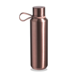 Garrafa aço inoxidável de parede dupla com acabamento metalizado 600ml cor rosa ouro