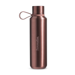 Garrafa aço inoxidável de parede dupla com acabamento metalizado 600ml cor rosa ouro