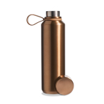 Garrafa aço inoxidável de parede dupla com acabamento metalizado 600ml cor dourado