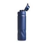Garrafa térmica em aço inoxidável com tampa multifunções 600ml cor azul-marinho
