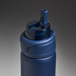 Garrafa térmica em aço inoxidável com tampa multifunções 600ml cor azul-marinho