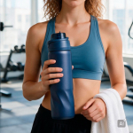 Garrafa térmica em aço inoxidável com tampa multifunções 600ml cor azul-marinho