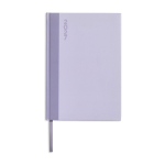 Agenda diária em papel couché com acabamento laminado e marcador A5 cor violeta