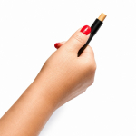 Caneta de alumínio reciclado com mecanismo antistress e tinta preta cor preto