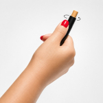 Caneta de alumínio reciclado com mecanismo antistress e tinta preta cor preto