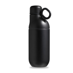 Garrafa térmica de aço inoxidável reciclado convertível em copo 500ml cor preto