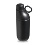 Garrafa térmica de aço inoxidável reciclado convertível em copo 500ml cor preto