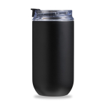 Garrafa térmica de aço inoxidável reciclado convertível em copo 500ml cor preto