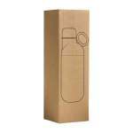 Garrafa térmica de aço inoxidável reciclado convertível em copo 500ml cor preto