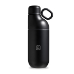 Garrafa térmica de aço inoxidável reciclado convertível em copo 500ml cor preto