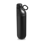 Garrafa térmica em aço inoxidável reciclado convertível em copo 750ml cor preto
