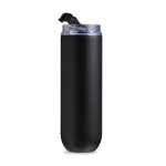 Garrafa térmica em aço inoxidável reciclado convertível em copo 750ml cor preto