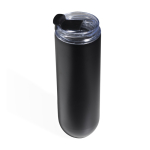 Garrafa térmica em aço inoxidável reciclado convertível em copo 750ml cor preto