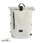 Mochila refletora em plástico reciclado com fecho enrolável 15,6''