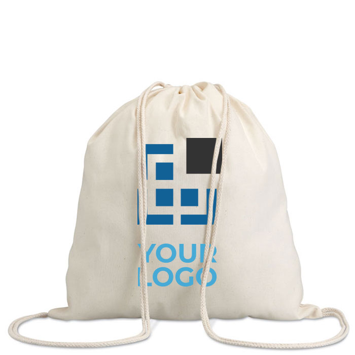 Mochila de cordão personalizada de algodão de 100 g/m²