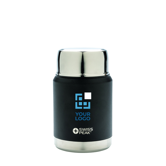 Termo de aço inoxidável com colher para alimentos Liquid To Go