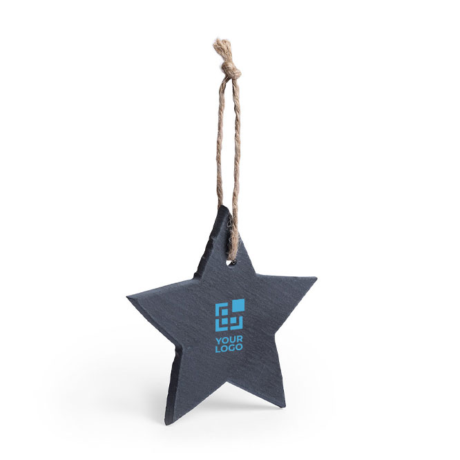 Enfeite em forma de estrela preta com tira Natal quadro Star