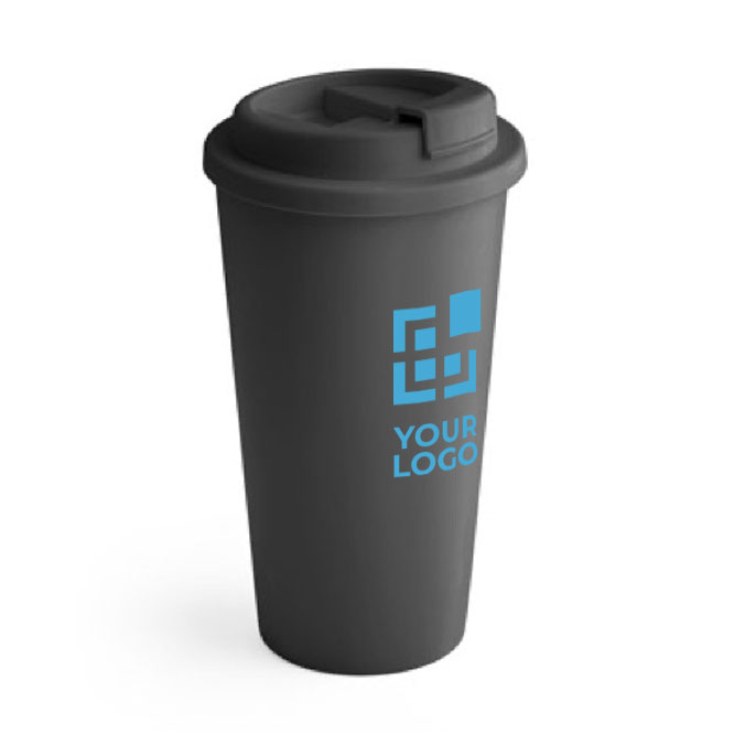 Copos takeaway de plástico de parede dupla e 500ml Large