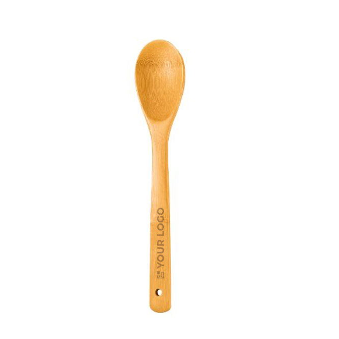 Colher para saladas personalizável de bambu natural
