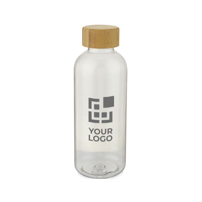 Garrafas personalizadas feitas de plástico reciclado 650ml rPET Nature