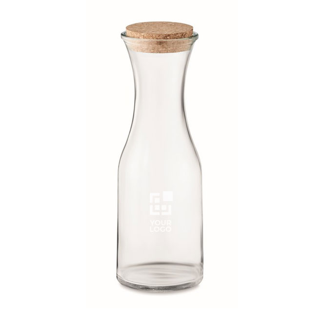 Garrafa grande de vidro com tampa de cortiça 1L Crystal Corkcap