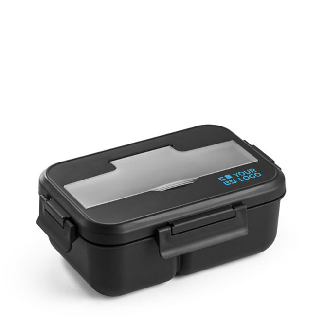 Lancheira grande com talheres, alça, dois compartimentos 1L All-in-one
