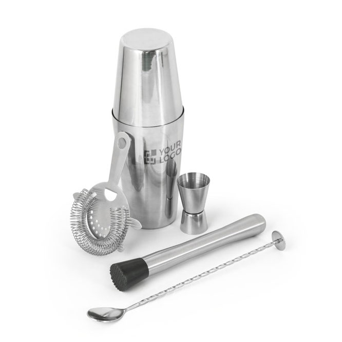 Set de cocktail de aço com coqueteleira de 750ml Sommelier