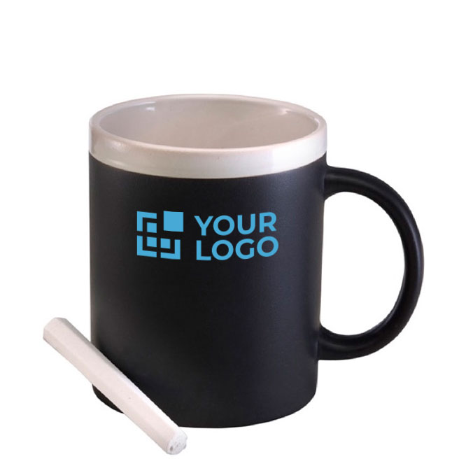 Caneca personalizada de cerâmica quadro com giz 300ml Chalk