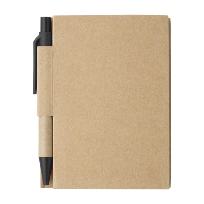 Minicadernos reciclados com caneta, folhas A7 pautadas EcoPocket