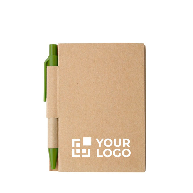 Minicadernos reciclados com caneta, folhas A7 pautadas EcoPocket