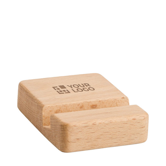 Suporte de telemóvel quadrado de bambu para o escritório Bamboo