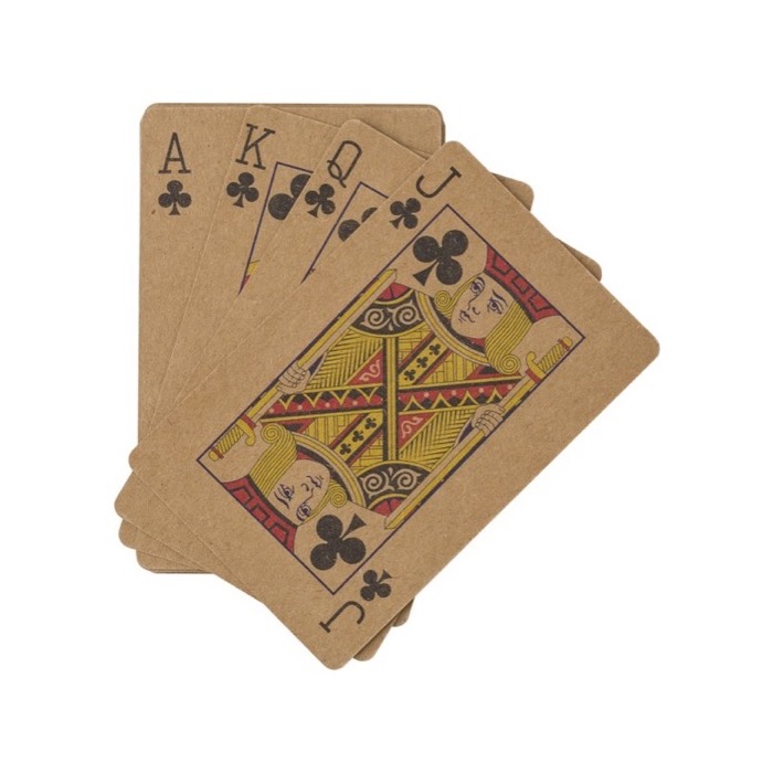 Baralho de cartas de papel reciclado personalizado