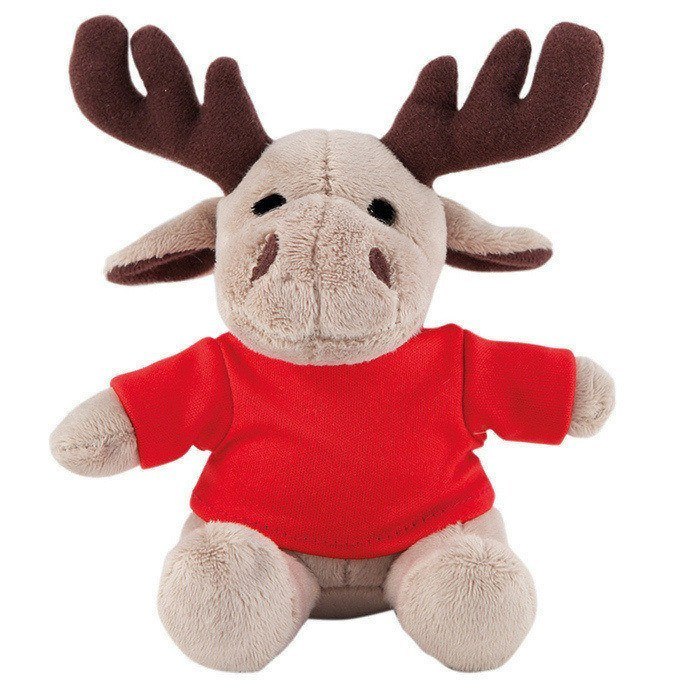 Peluche de rena personalizado com camisola para o logo Rudolph