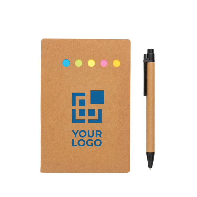 Conjunto de bloco de notas com folhas e adesivos e caneta Bloc Circles