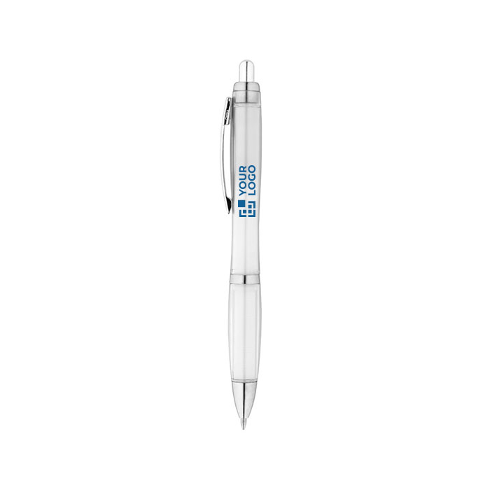 Caneta personalizada com botão reciclado tinta azul Color RPET